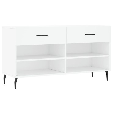 vidaXL Παπουτσοθήκη Λευκή 102x35x55cm από Επεξεργασμένο Ξύλο