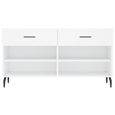 vidaXL Παπουτσοθήκη Λευκή 102x35x55cm από Επεξεργασμένο Ξύλο