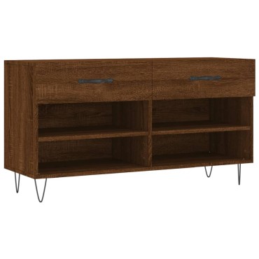 vidaXL Παπουτσοθήκη Καφέ Δρυς 102x35x55cm από Επεξεργασμένο Ξύλο
