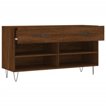 vidaXL Παπουτσοθήκη Καφέ Δρυς 102x35x55cm από Επεξεργασμένο Ξύλο
