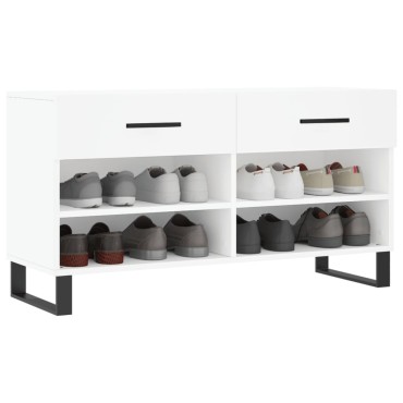 vidaXL Παπουτσοθήκη Λευκή 102x35x55cm από Επεξεργασμένο Ξύλο