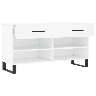 vidaXL Παπουτσοθήκη Λευκή 102x35x55cm από Επεξεργασμένο Ξύλο