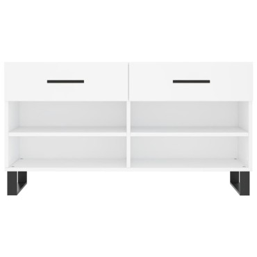 vidaXL Παπουτσοθήκη Λευκή 102x35x55cm από Επεξεργασμένο Ξύλο