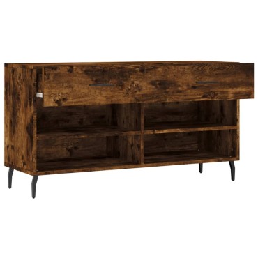 vidaXL Παπουτσοθήκη Καπνιστή Δρυς 102x35x55cm από Επεξεργασμένο Ξύλο