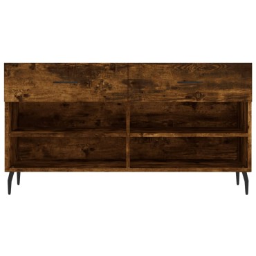 vidaXL Παπουτσοθήκη Καπνιστή Δρυς 102x35x55cm από Επεξεργασμένο Ξύλο