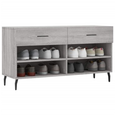 vidaXL Παπουτσοθήκη Γκρι Sonoma 102x35x55cm από Επεξεργασμένο Ξύλο