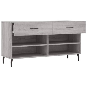 vidaXL Παπουτσοθήκη Γκρι Sonoma 102x35x55cm από Επεξεργασμένο Ξύλο