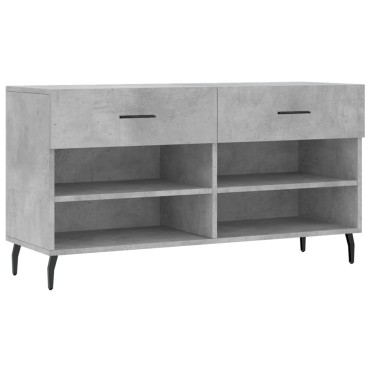 vidaXL Παπουτσοθήκη Γκρι Σκυρ. 102x35x55cm από Επεξεργασμένο Ξύλο