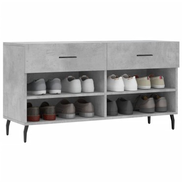 vidaXL Παπουτσοθήκη Γκρι Σκυρ. 102x35x55cm από Επεξεργασμένο Ξύλο