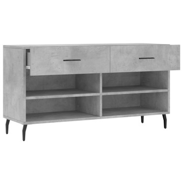 vidaXL Παπουτσοθήκη Γκρι Σκυρ. 102x35x55cm από Επεξεργασμένο Ξύλο