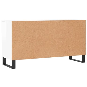 vidaXL Παπουτσοθήκη Γυαλιστερό Λευκό 102x35x55cm Επεξεργασμένο Ξύλο