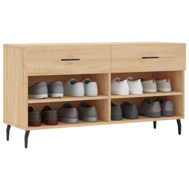 vidaXL Παπουτσοθήκη Sonoma Δρυς 102x35x55cm από Επεξεργασμένο Ξύλο