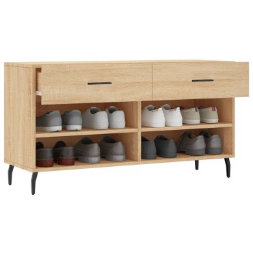 vidaXL Παπουτσοθήκη Sonoma Δρυς 102x35x55cm από Επεξεργασμένο Ξύλο