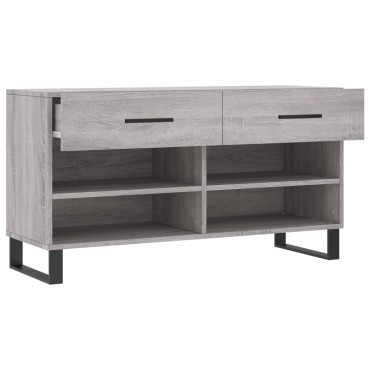 vidaXL Παπουτσοθήκη Γκρι Sonoma 102x35x55cm από Επεξεργασμένο Ξύλο