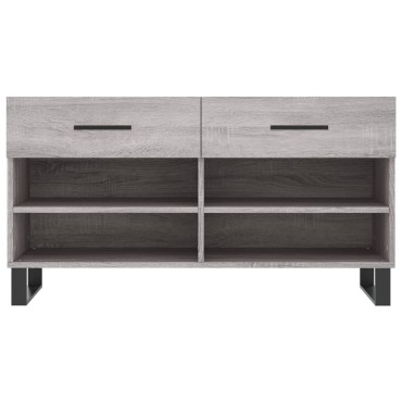 vidaXL Παπουτσοθήκη Γκρι Sonoma 102x35x55cm από Επεξεργασμένο Ξύλο