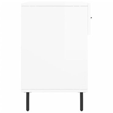 vidaXL Παπουτσοθήκη Γυαλιστερό Λευκό 102x35x55cm Επεξεργασμένο Ξύλο