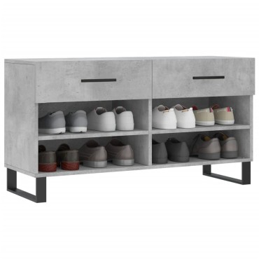 vidaXL Παπουτσοθήκη Γκρι Σκυρ. 102x35x55cm από Επεξεργασμένο Ξύλο