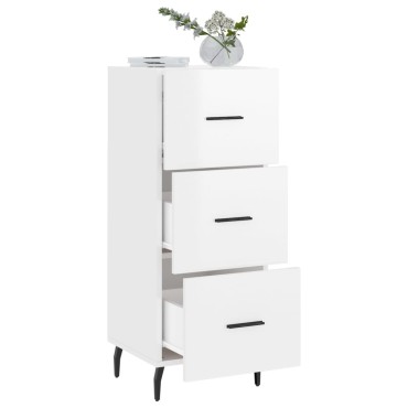 vidaXL Ντουλάπι Γυαλιστερό Λευκό 34,5x34x90cm Επεξεργασμένο Ξύλο 1 τεμ.