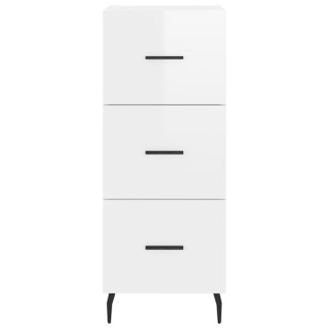 vidaXL Ντουλάπι Γυαλιστερό Λευκό 34,5x34x90cm Επεξεργασμένο Ξύλο 1 τεμ.