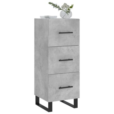 vidaXL Ντουλάπι Γκρι Σκυροδέματος 34,5x34x90cm Επεξεργασμένο Ξύλο 1 τεμ.