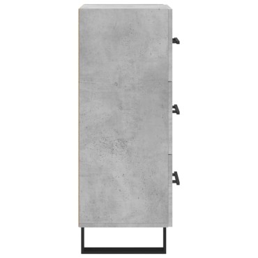 vidaXL Ντουλάπι Γκρι Σκυροδέματος 34,5x34x90cm Επεξεργασμένο Ξύλο 1 τεμ.