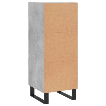 vidaXL Ντουλάπι Γκρι Σκυροδέματος 34,5x34x90cm Επεξεργασμένο Ξύλο 1 τεμ.