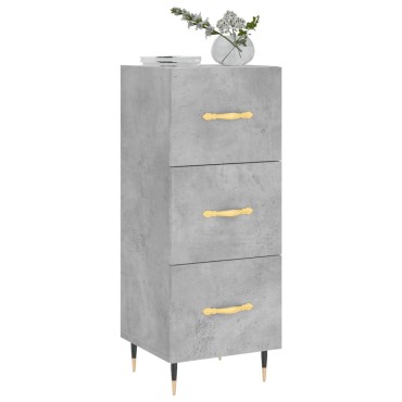 vidaXL Ντουλάπι Γκρι Σκυροδέματος 34,5x34x90cm Επεξεργασμένο Ξύλο 1 τεμ.