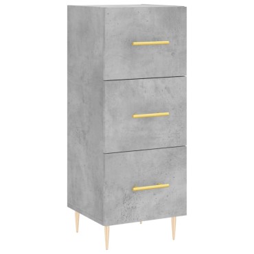 vidaXL Ντουλάπι Γκρι Σκυροδέματος 34,5x34x90cm Επεξεργασμένο Ξύλο 1 τεμ.