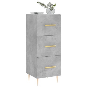 vidaXL Ντουλάπι Γκρι Σκυροδέματος 34,5x34x90cm Επεξεργασμένο Ξύλο 1 τεμ.