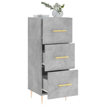 vidaXL Ντουλάπι Γκρι Σκυροδέματος 34,5x34x90cm Επεξεργασμένο Ξύλο 1 τεμ.