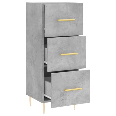 vidaXL Ντουλάπι Γκρι Σκυροδέματος 34,5x34x90cm Επεξεργασμένο Ξύλο 1 τεμ.