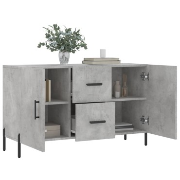 vidaXL Ντουλάπι Γκρι Σκυροδέματος 100x36x60cm Επεξεργασμένο Ξύλο 1 τεμ.