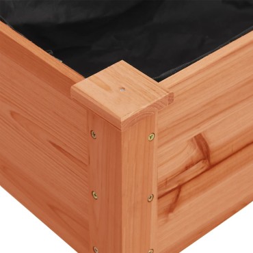vidaXL Γλάστρα με Επένδυση Καφέ 203x53x76 εκ. από Μασίφ Ξύλο Ελάτης