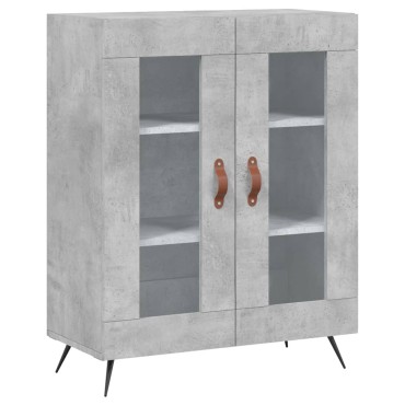 vidaXL Ντουλάπι Γκρι Σκυροδέματος 69,5x34x90cm Επεξεργασμένο Ξύλο 1 τεμ.
