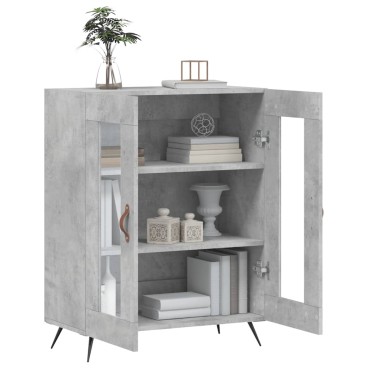 vidaXL Ντουλάπι Γκρι Σκυροδέματος 69,5x34x90cm Επεξεργασμένο Ξύλο 1 τεμ.