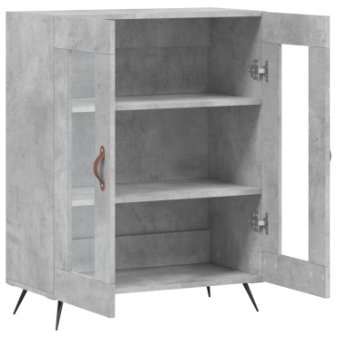 vidaXL Ντουλάπι Γκρι Σκυροδέματος 69,5x34x90cm Επεξεργασμένο Ξύλο 1 τεμ.