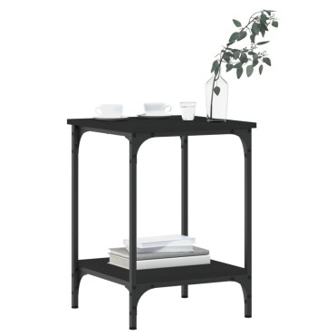 vidaXL Τραπεζάκι Σαλονιού Μαύρο 40x40x55cm Επεξεργασμένο Ξύλο 1 τεμ.