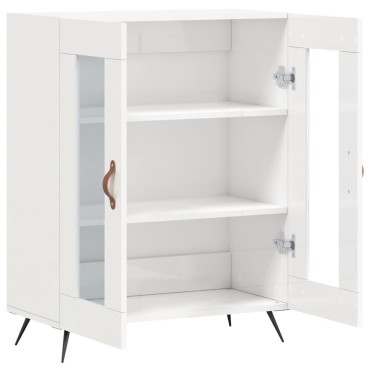 vidaXL Ντουλάπι Γυαλιστερό Λευκό 69,5x34x90cm Επεξεργασμένο Ξύλο 1 τεμ.