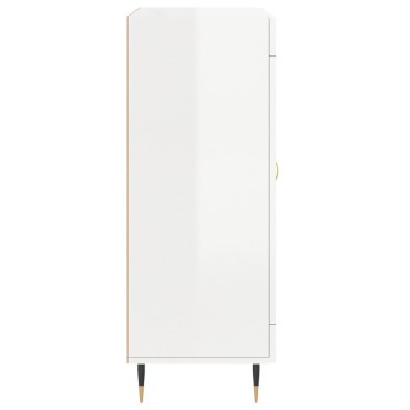vidaXL Ντουλάπι Γυαλιστερό Λευκό 69,5x34x90cm Επεξεργασμένο Ξύλο 1 τεμ.