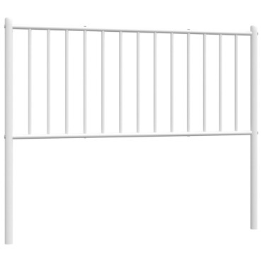 vidaXL Κεφαλάρι Λευκό Μεταλλικό 112x3x90cm 1 τεμ.