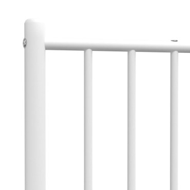 vidaXL Κεφαλάρι Λευκό Μεταλλικό 112x3x90cm 1 τεμ.