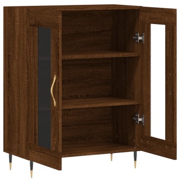 vidaXL Ντουλάπι Καφέ Δρυς 69,5x34x90cm Επεξεργασμένο Ξύλο 1 τεμ.