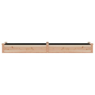 vidaXL Ζαρντινιέρα Υπερυψ. με Επένδυση 240x45x25 εκ. Μασίφ Ξύλο Ελάτης