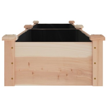 vidaXL Ζαρντινιέρα Υπερυψ. με Επένδυση 240x45x25 εκ. Μασίφ Ξύλο Ελάτης