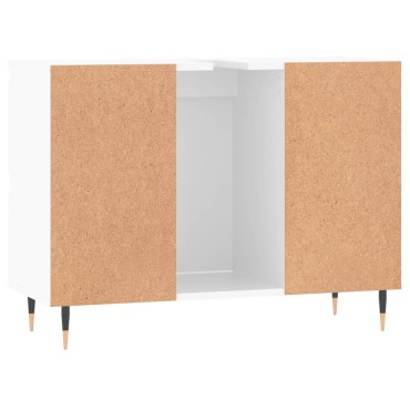 vidaXL Ντουλάπι Μπάνιου Γυαλ. Λευκό 80x33x60cm από Επεξεργ. Ξύλο