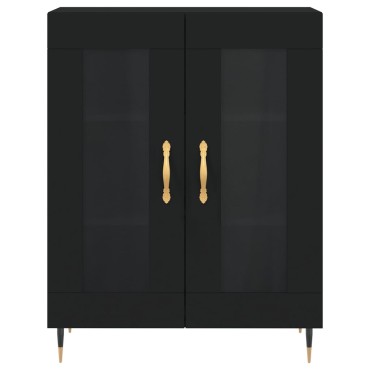 vidaXL Συρταριέρα Μαύρη 69,5x34x90cm από Επεξεργασμένο Ξύλο 1 τεμ.