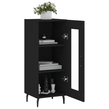 vidaXL Ντουλάπι Μαύρο 34,5x34x90cm από Επεξεργασμένο Ξύλο 1 τεμ.