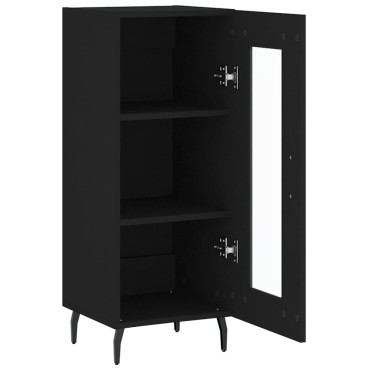 vidaXL Ντουλάπι Μαύρο 34,5x34x90cm από Επεξεργασμένο Ξύλο 1 τεμ.