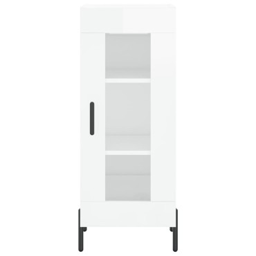 vidaXL Ντουλάπι Γυαλιστερό Λευκό 34,5x34x90cm Επεξεργασμένο Ξύλο 1 τεμ.