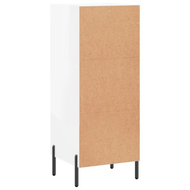 vidaXL Ντουλάπι Γυαλιστερό Λευκό 34,5x34x90cm Επεξεργασμένο Ξύλο 1 τεμ.